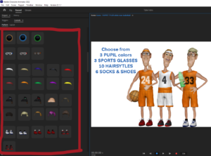 digital puppet basketball player Tyler accessories