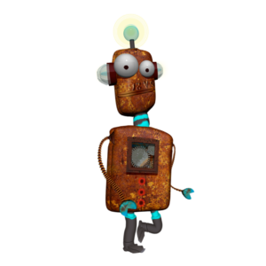 The RUSTY the ROBOT WALK add-on PUPPET is rigged for Adobe Character Animator's walk behavior.  