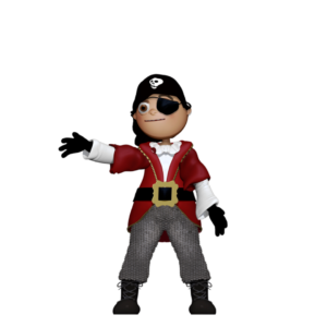 The Pirate Puppet with light skin is the pirate puppet fully rigged for Adobe Character Animator.  